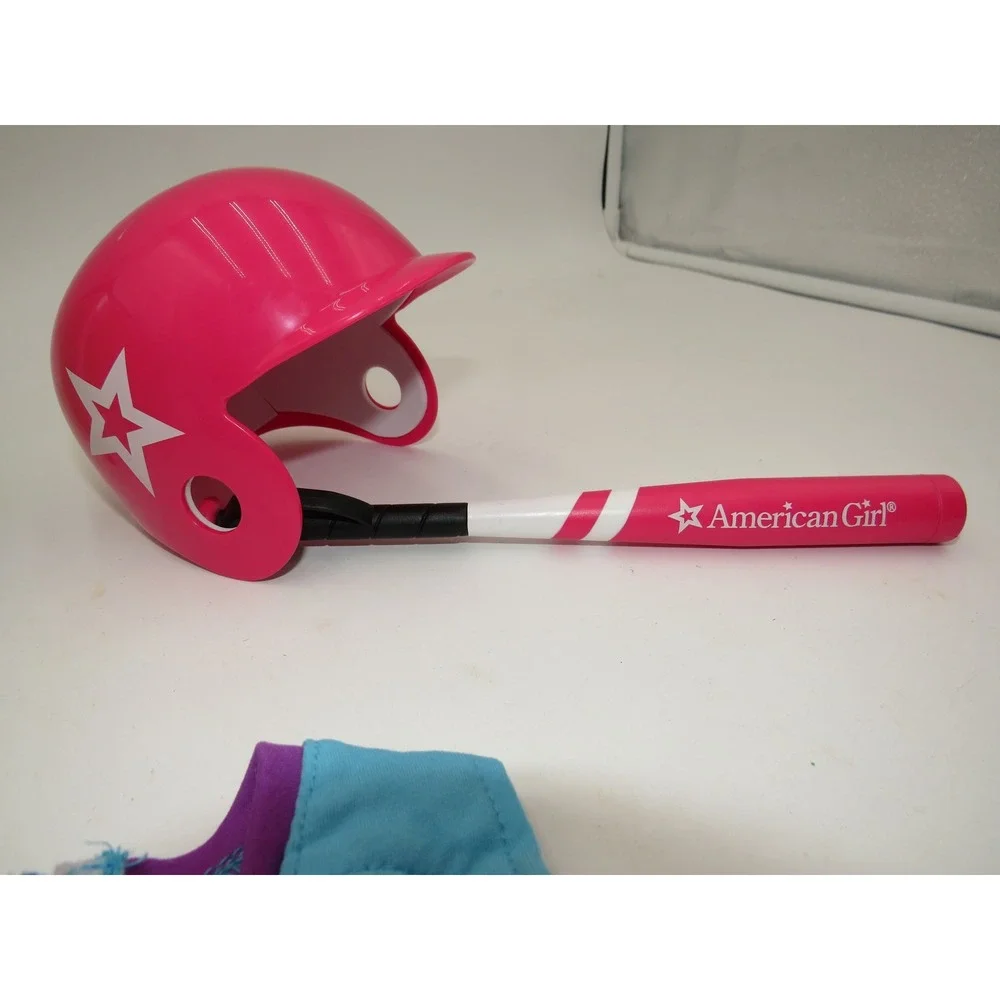 American Girl Doll Softball Set Outfit and Accessories Blue Purple Pink